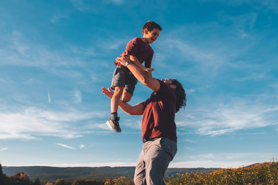 Papa mit Sohn